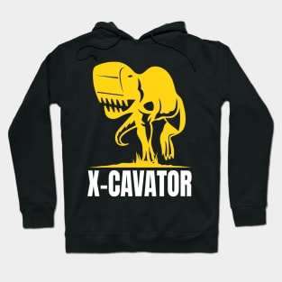 X-Cavator Excavator Construction T-Rex Hoodie